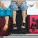 Boy and Girl on Luggage Cart --- Image by © Royalty-Free/Corbis Boy and Girl on Luggage Cart --- Image by © Royalty-Free/Corbis