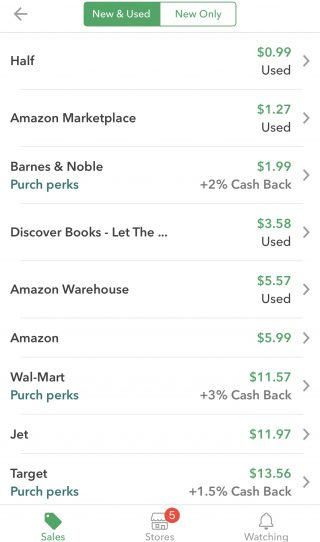 We tested ShopSavvy by scanning the barcode on a book. Here are the price results.