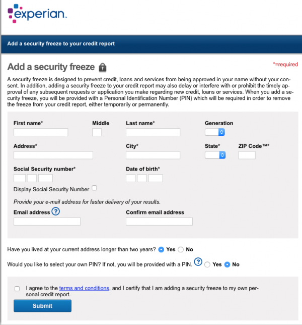 How to add an account to experian