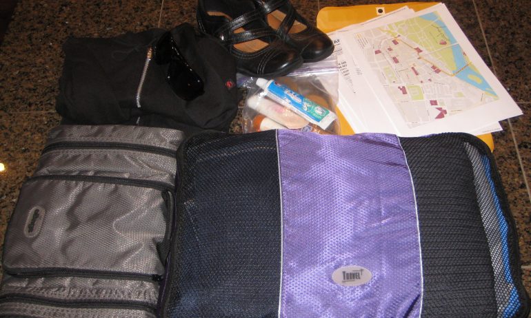 Laura Lynch and her husband use these packing cubes to organize their backpacks while traveling. (Photo courtesy of Laura Lynch.)