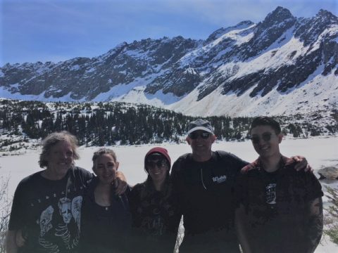 We made it! We hiked 3,000 feet in 2.5 miles to Upper Dewey Lake, Skagway, Alaska.