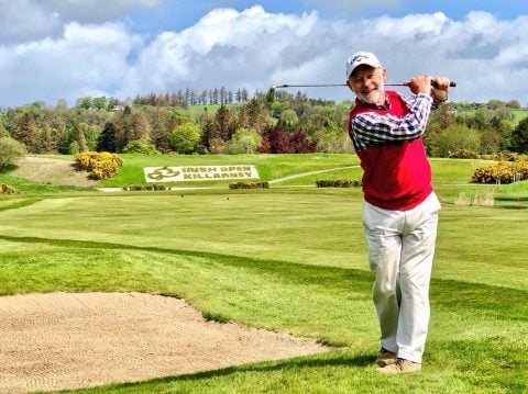 Kenley's dad golfing at Killarney Golf & Fishing Club.