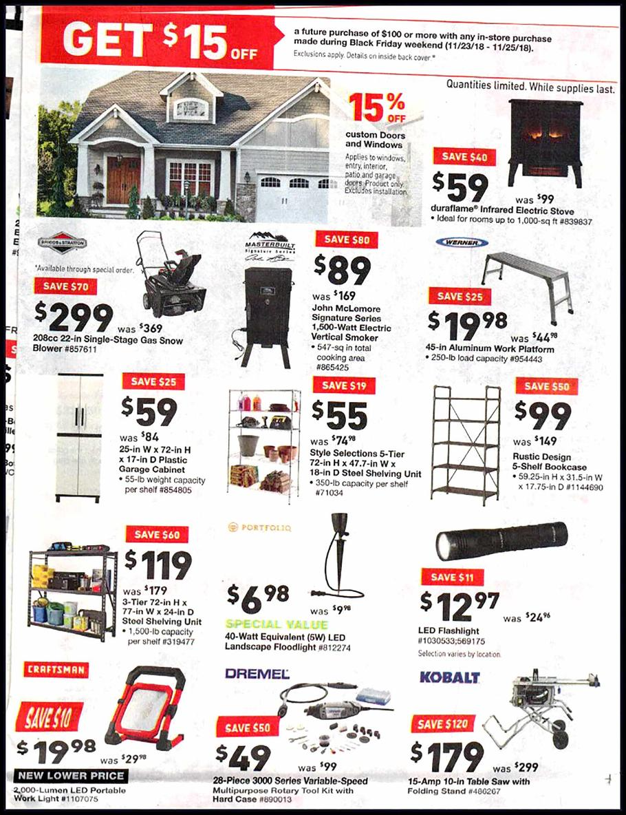 Lowe’s Black Friday 2018 Ad, Deals and Store Hours - NerdWallet