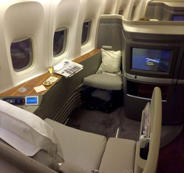 Flight Review Cathay Pacific First Class L A To Hong Kong Nerdwallet