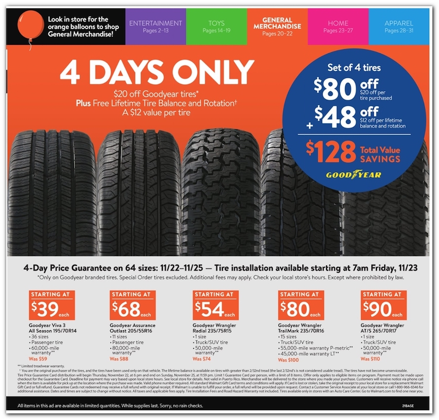 Walmart Black Friday Deals 2019 Tires