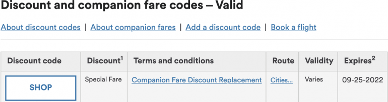 alaska companion fare availability