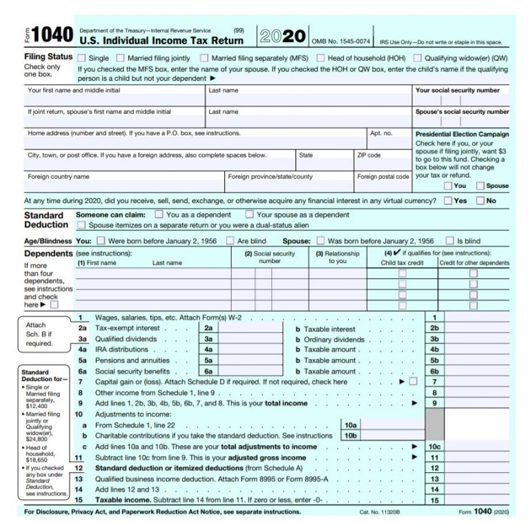 Irs Form 1040 Individual Income Tax Return 2021 Nerdwallet