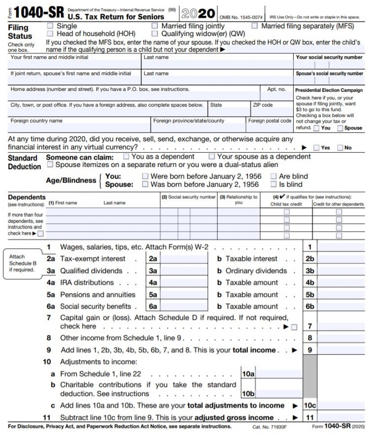 Irs Fillable Form 1040 1040 2020 Internal Revenue Service Depending