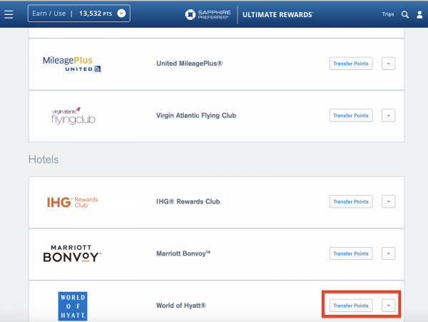 booking travel on chase ultimate rewards
