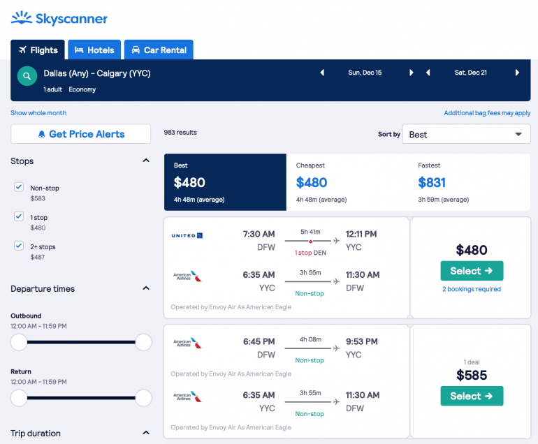 round trip last minute flight deals