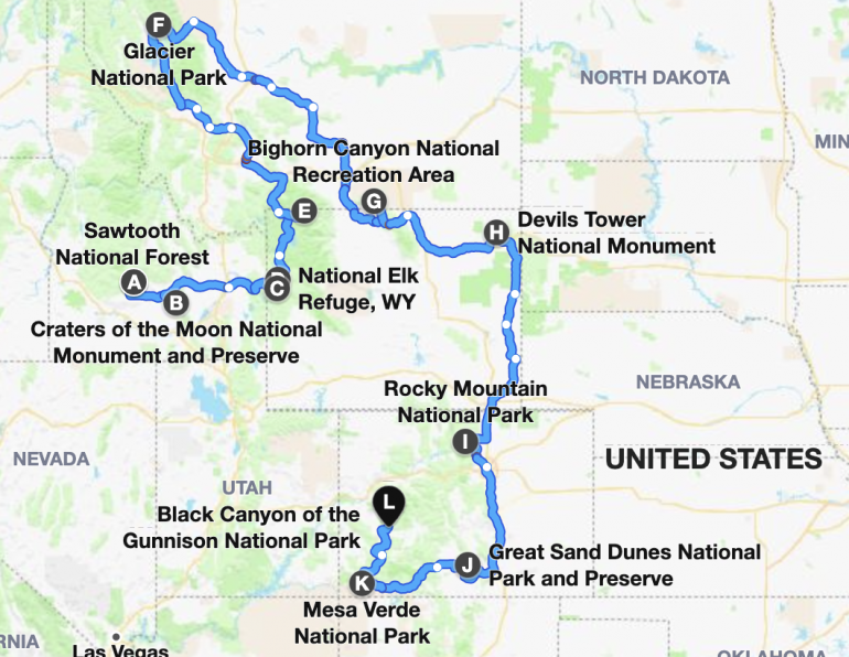 us rv road trip map