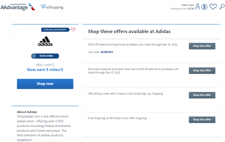 american eshopping deals adidas