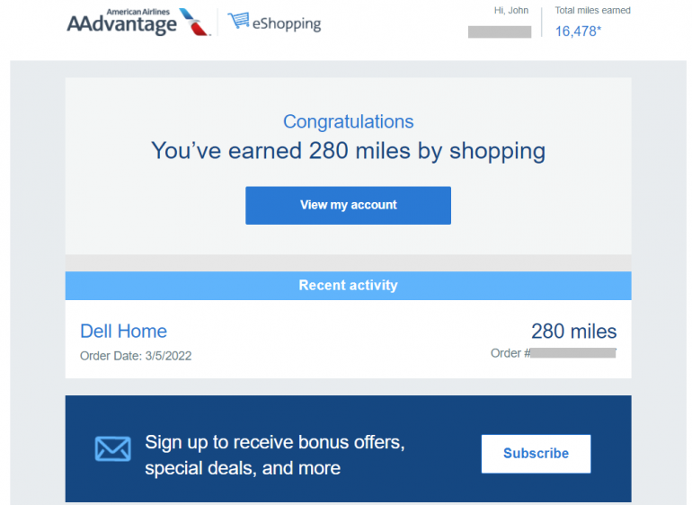 eshopping american airlines tips