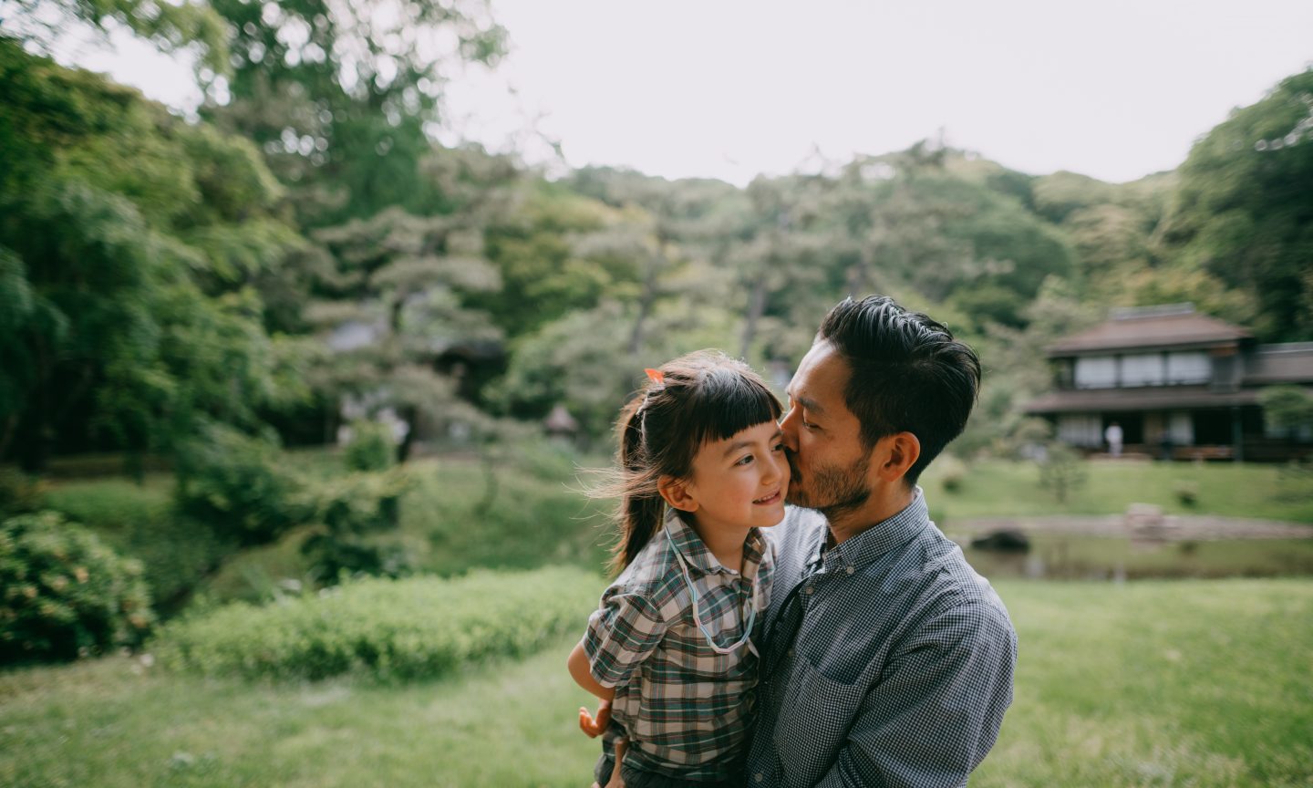 Japanese father and daughter