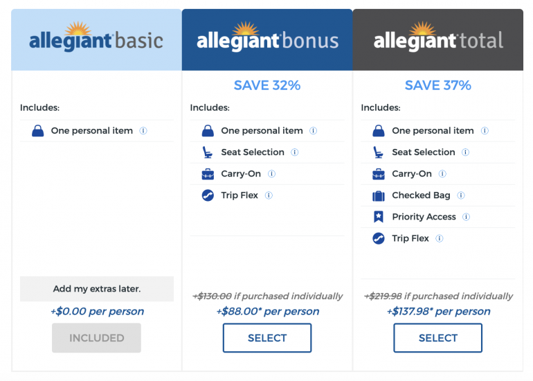 allegiant air travel rules