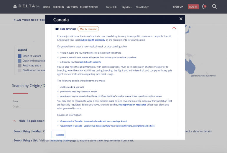 delta us travel requirements