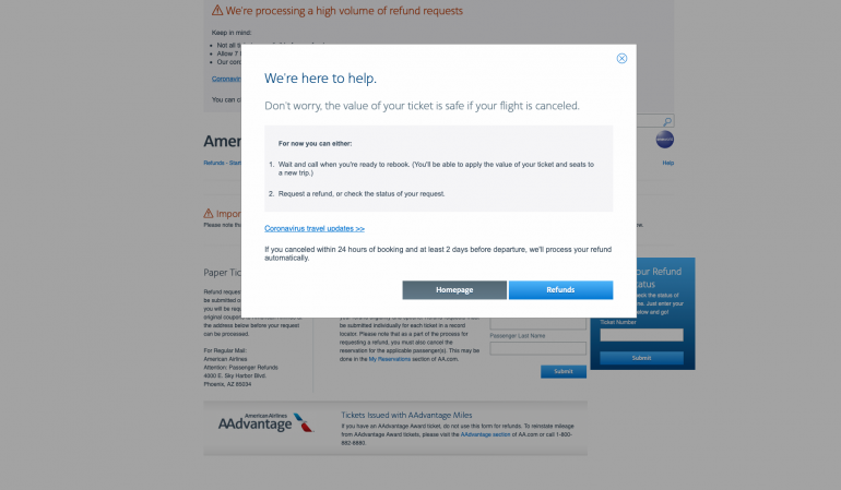 american airlines change my trip