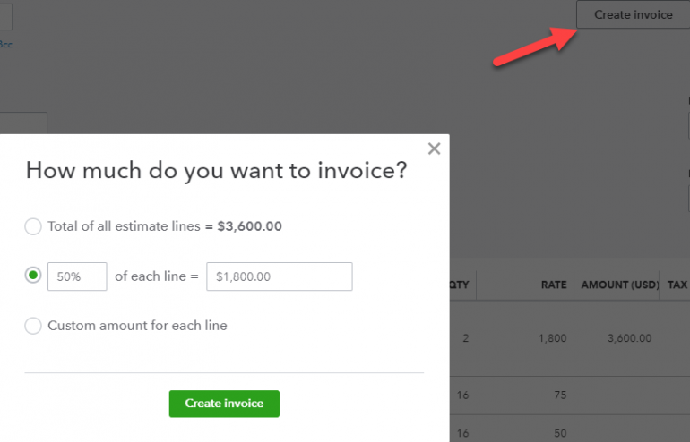 QuickBooks Progress Invoicing