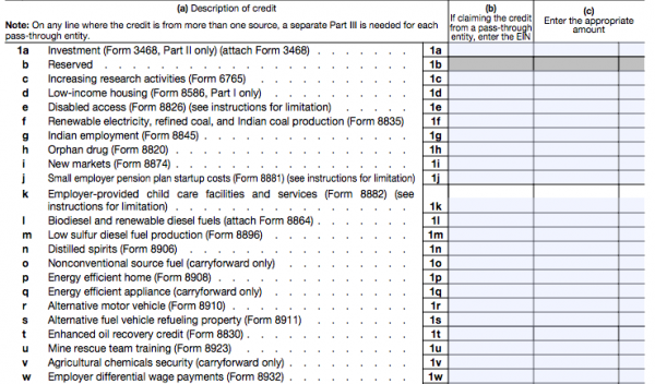 IRS Form 3800