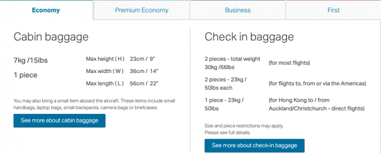 cathay pacific travel extras