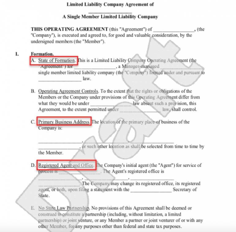 how much is an operating agreement