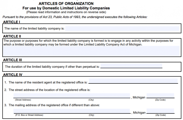 michigan llc tax return filing requirements