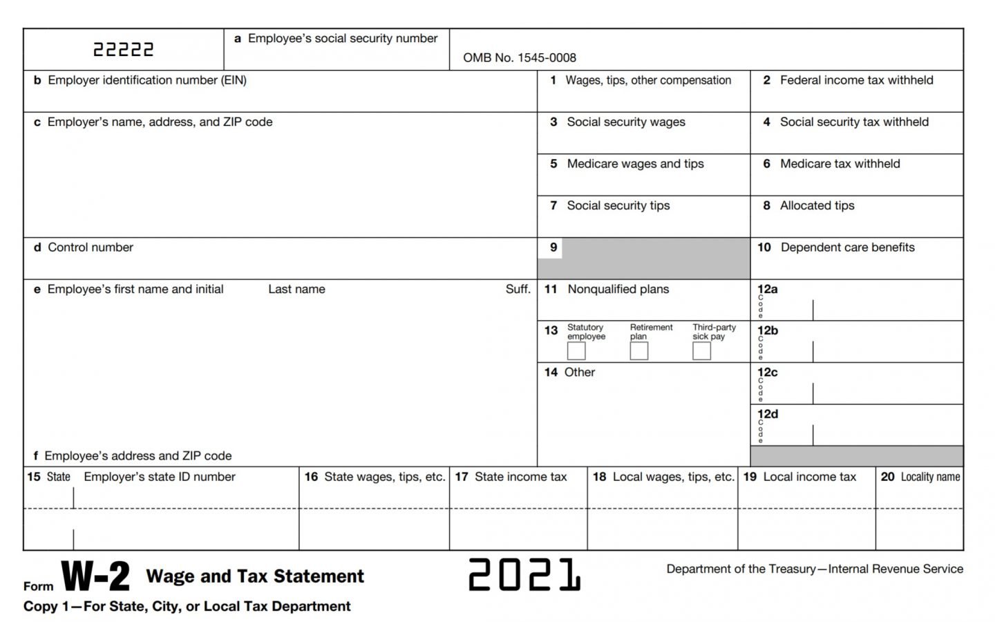 2021 Form W-2