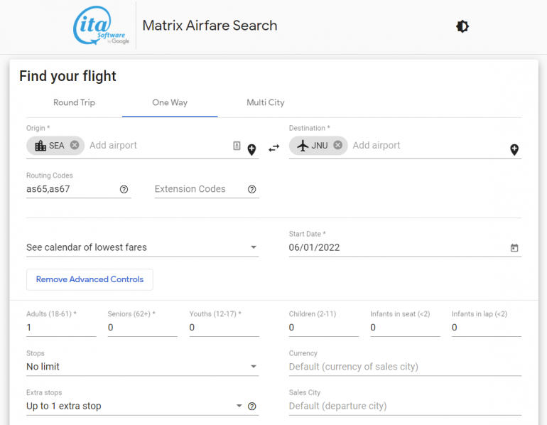 travel matrix