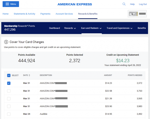 cover your charges amex