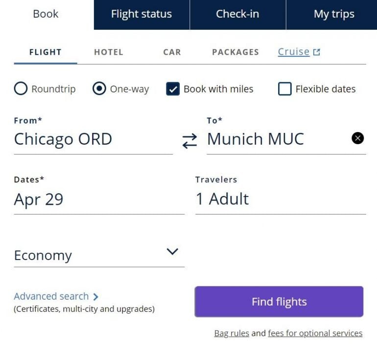 united airlines award travel deals