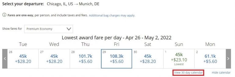 united airlines award travel deals