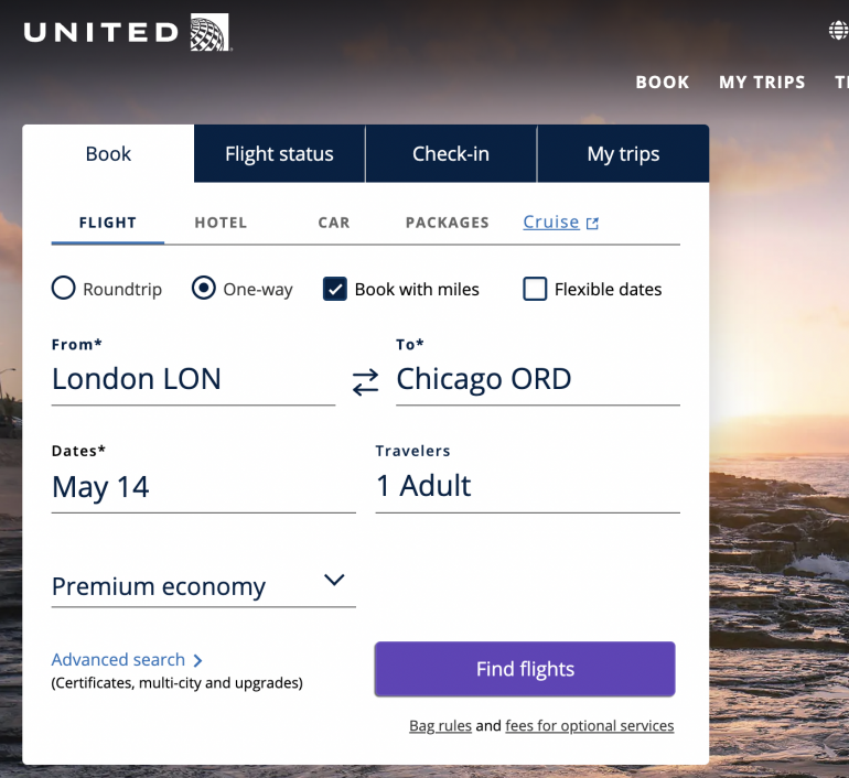 united airlines seat measurements