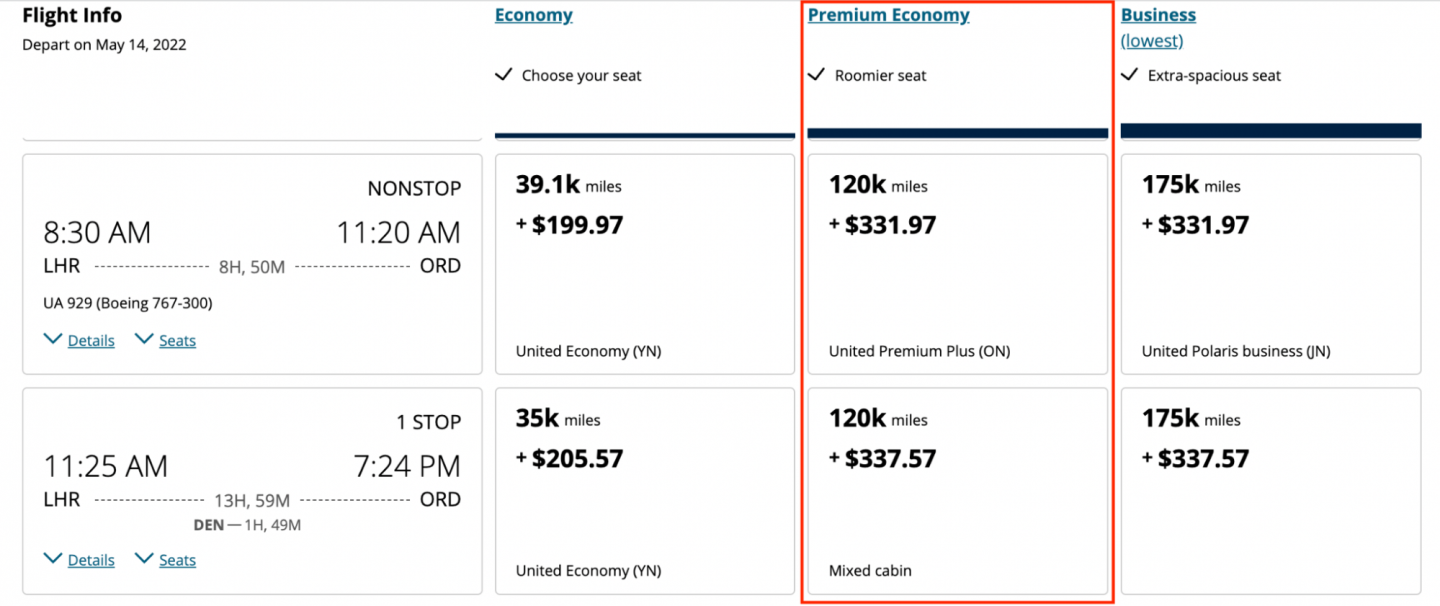 travel policy premium economy