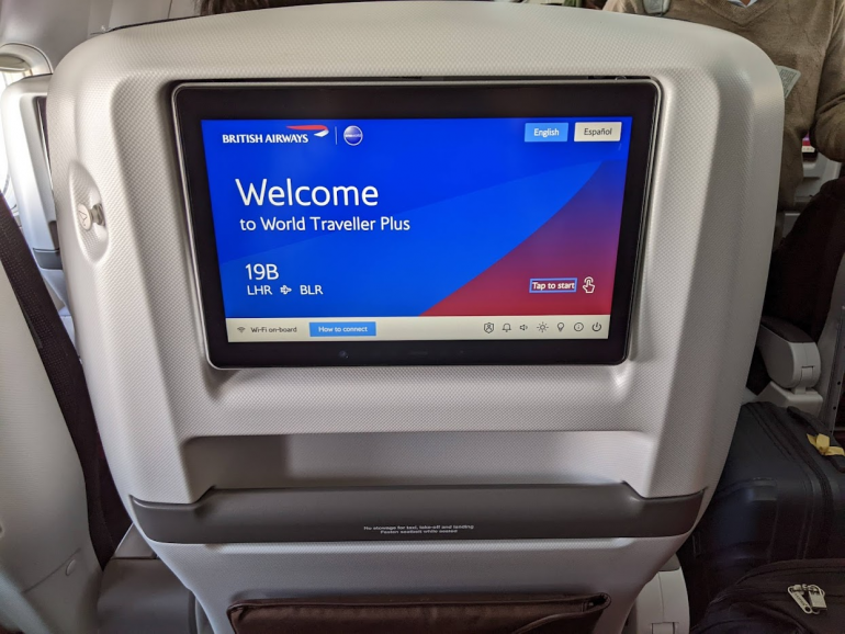 ba dreamliner world traveller plus