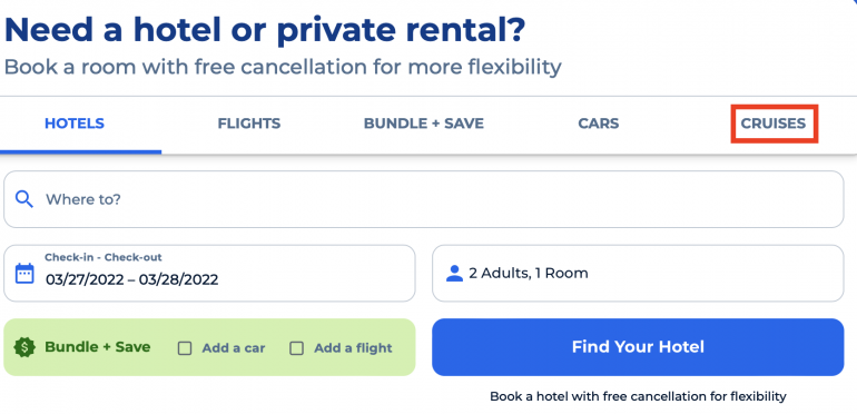 booking a cruise on priceline