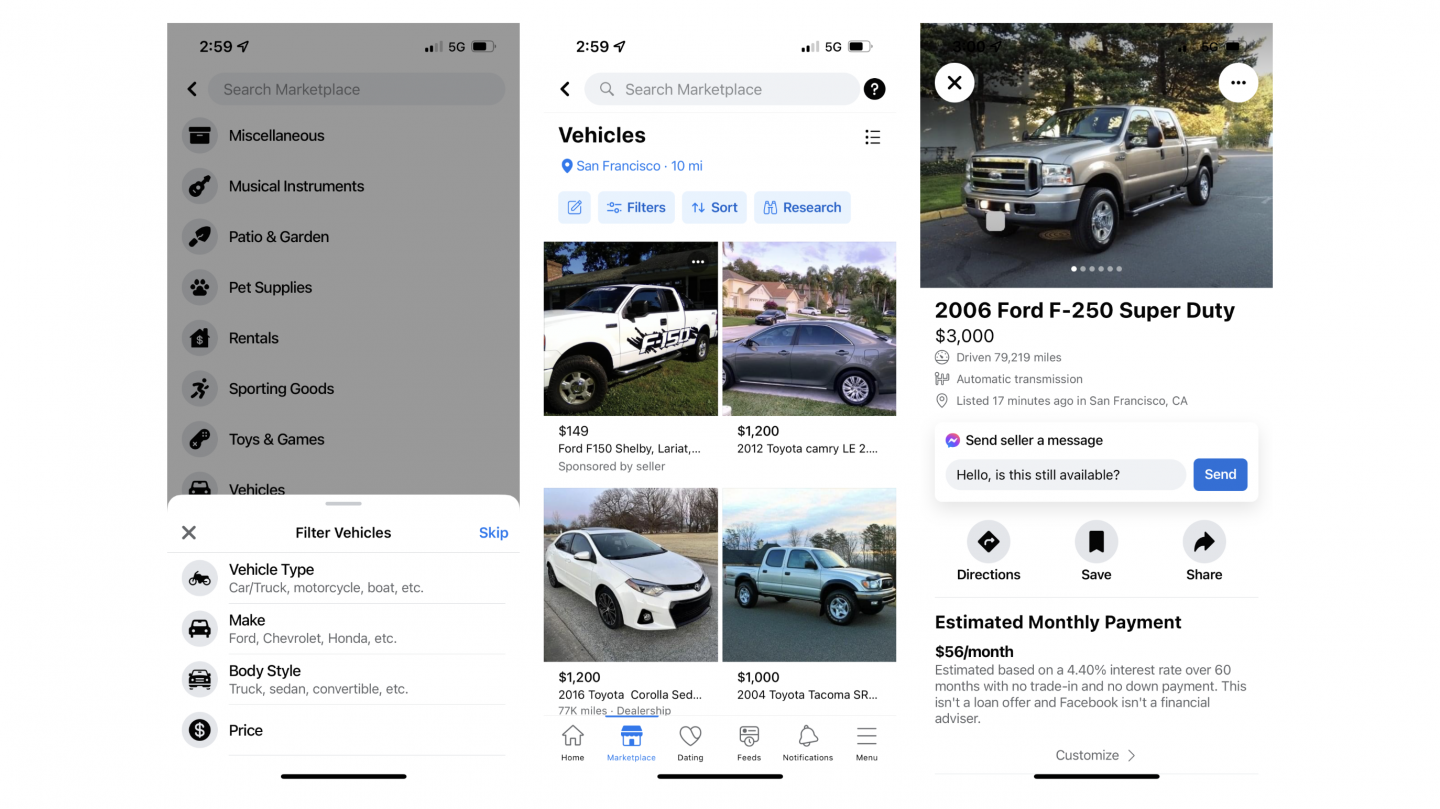 Facebook Marketplace: Buy or Sell a Car - NerdWallet