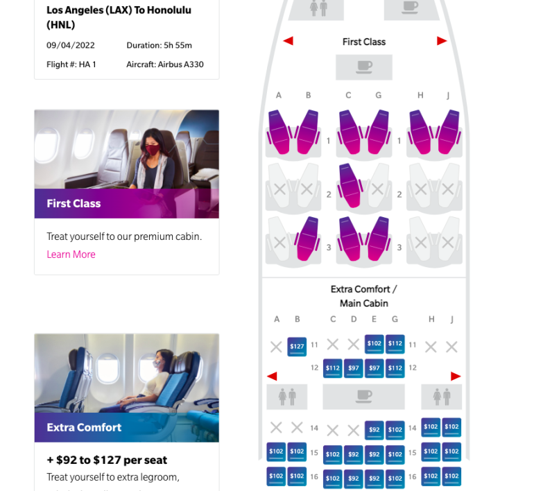 Hawaiian Airlines Flight Seating Chart Elcho Table