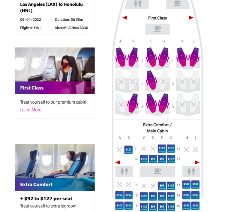 hawaiian airlines seat assignments