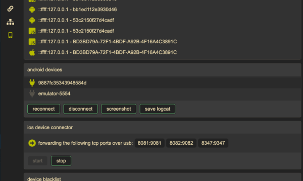 The device management tool for connecting physical devices to the metro bundler.