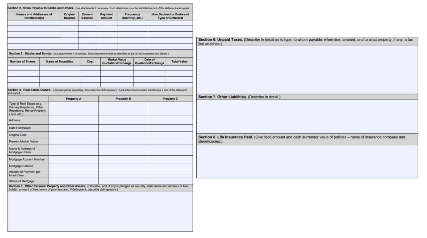 sba form 413