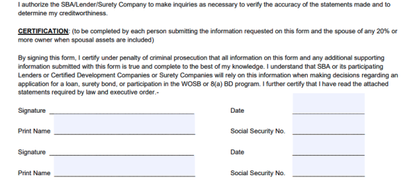 sba form 413