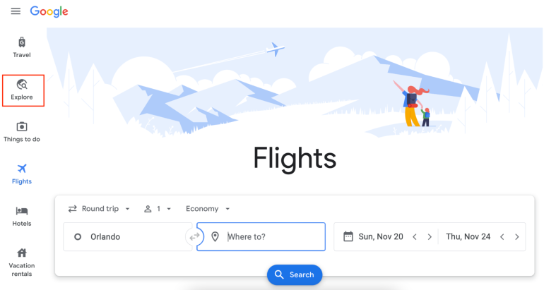 multi flight trip google