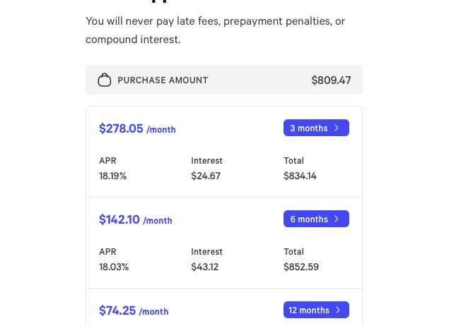 travel site with payment plans