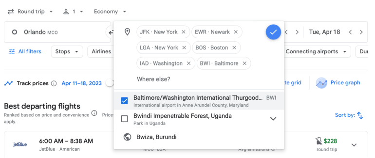 google flights