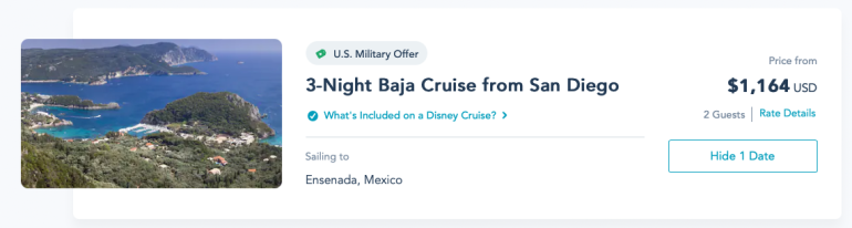 cost of disney cruise 2022