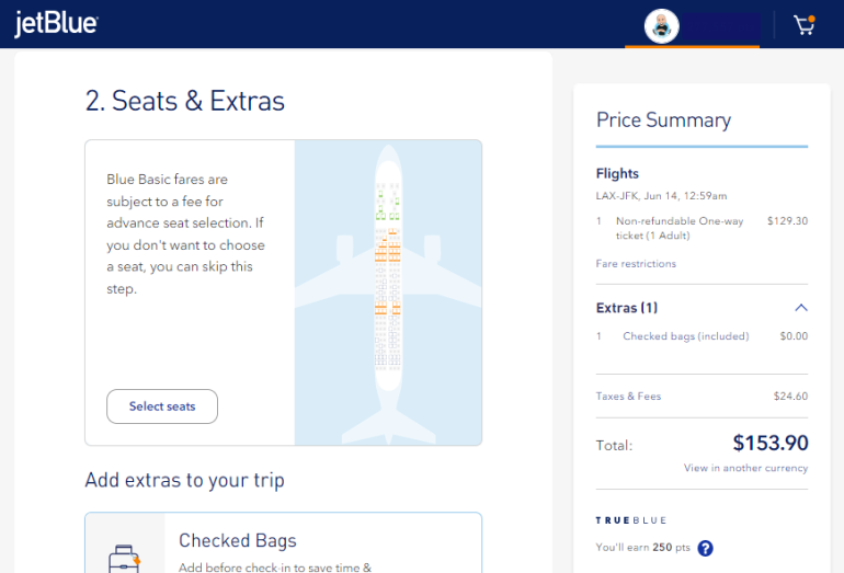 flight seat map jetblue