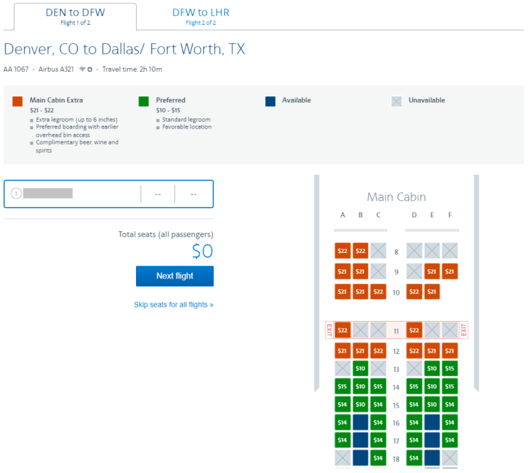 does american airlines have seat assignments