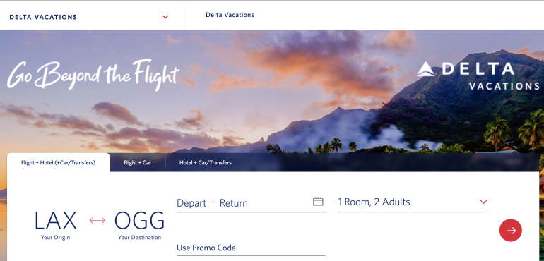 delta travel package deals