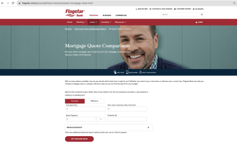 Flagstar mortgage quote tool