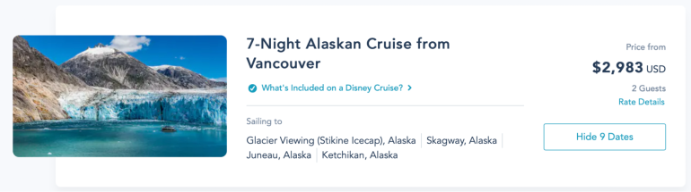 disney cruises how much